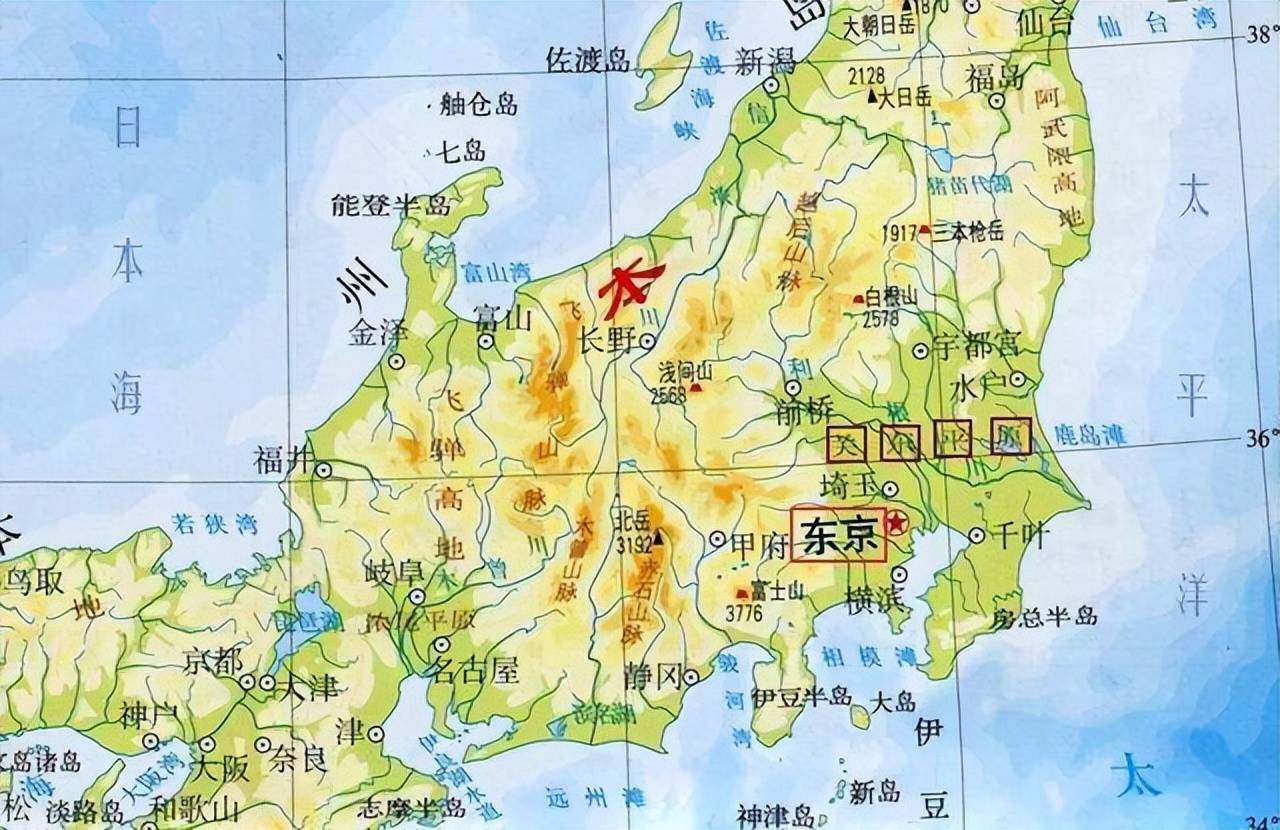 日本多山地丘陵,只有三个比较大的平原